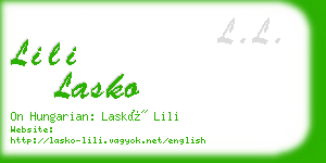 lili lasko business card